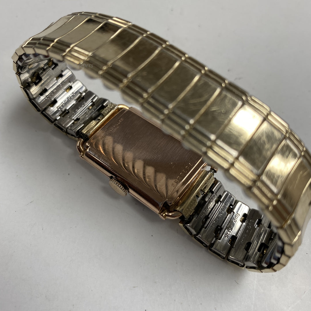 f459 Vintage Bulova USA Mechanical Men's Wrist Watch Rose Gold Tone 21J