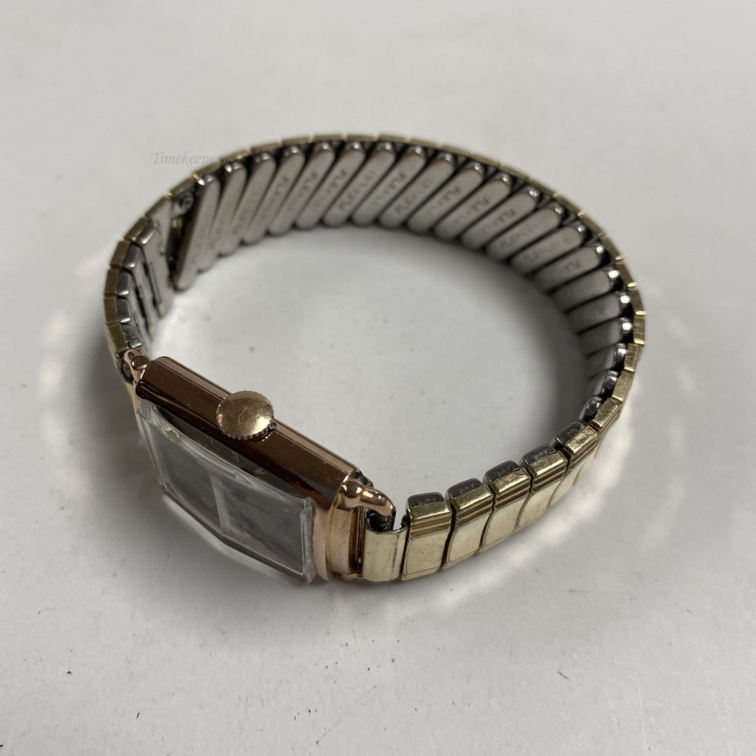 f459 Vintage Bulova USA Mechanical Men's Wrist Watch Rose Gold Tone 21J