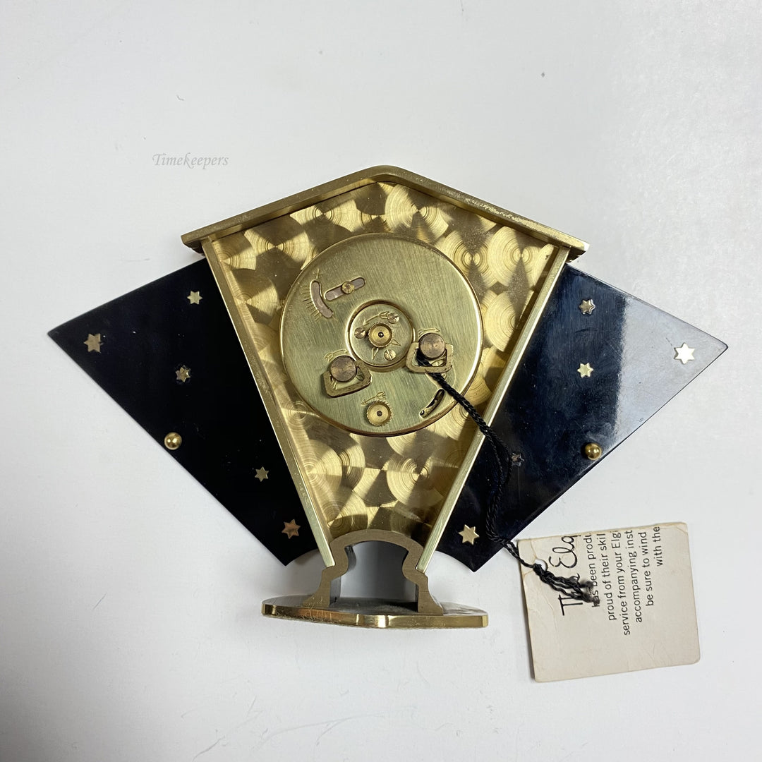 f497 Vintage Elgin Made in France Shelf 7 Jewel Alarm Clock & Box