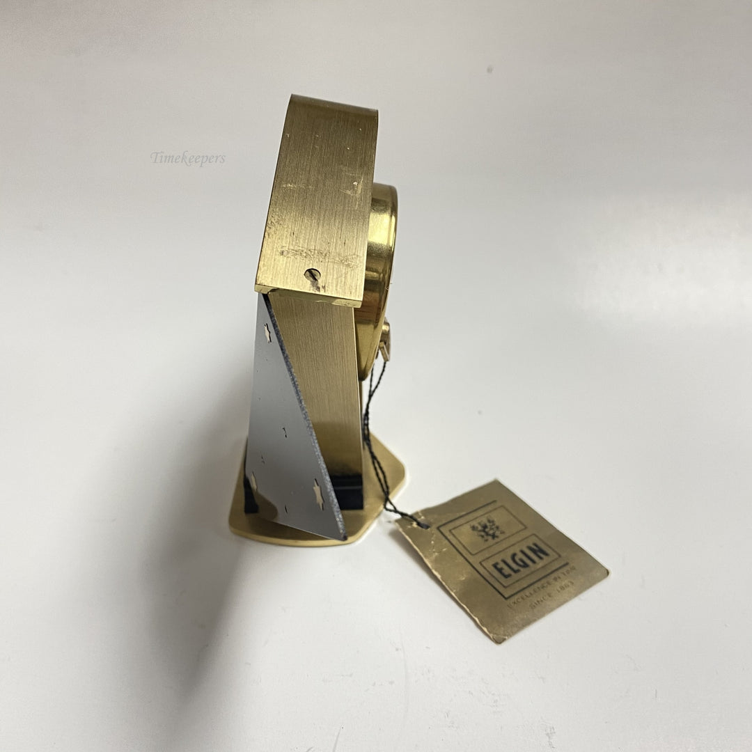 f497 Vintage Elgin Made in France Shelf 7 Jewel Alarm Clock & Box