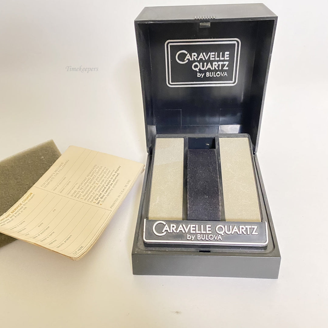 f507 Vintage Bulova Caravelle Watch Empty Display Storage Collection Box