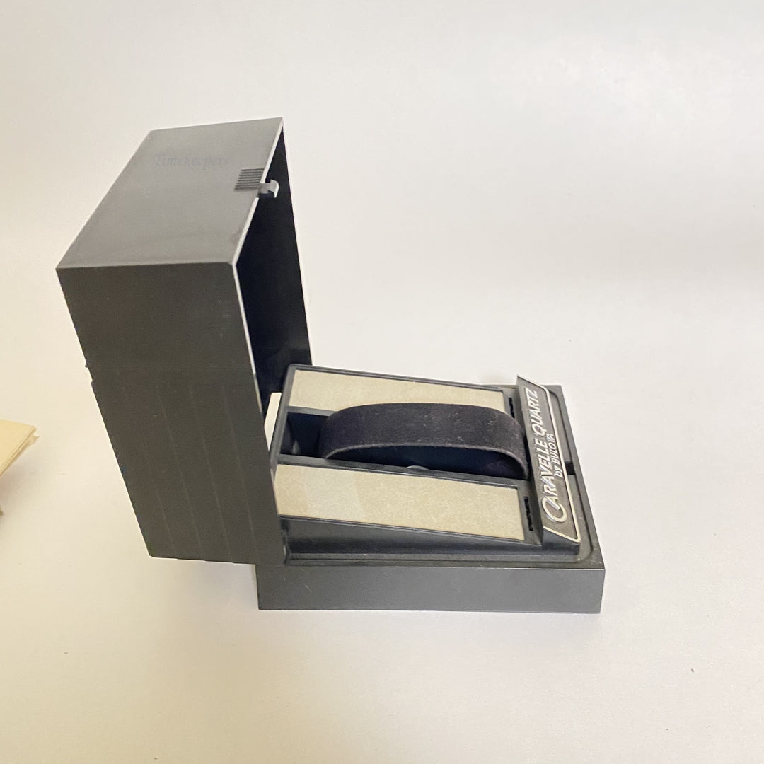 f507 Vintage Bulova Caravelle Watch Empty Display Storage Collection Box