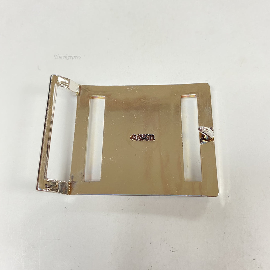 f527 Vintage Silver Tone "H" Belt Buckle