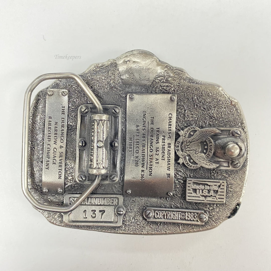 f532 Vintage Durango Silverton Narrow Gauge R.R. Limited Edition Belt Buckle