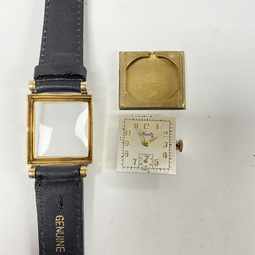 f548 Vintage Moritz Swiss Mechanical Men's Wrist Watch 17 Jewels 10K GF