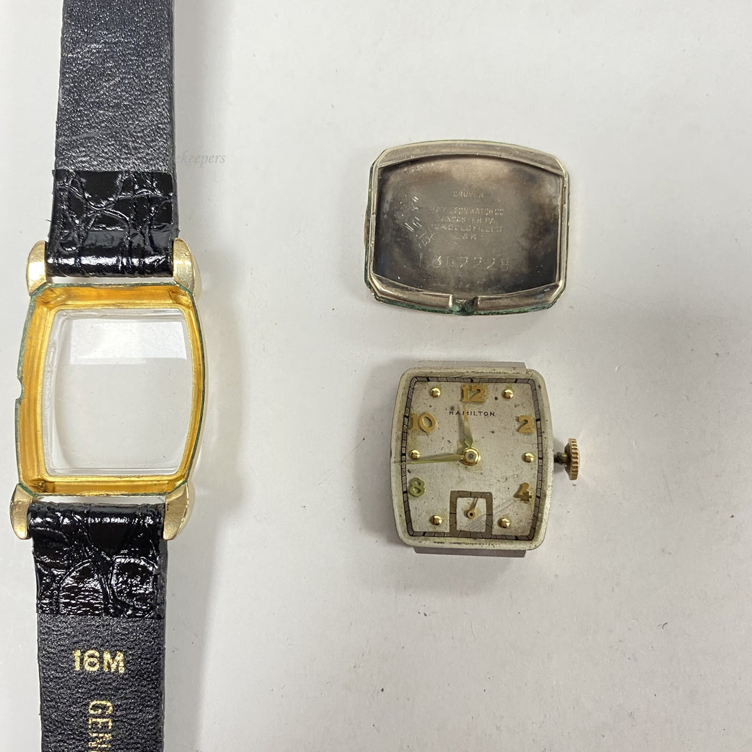 f551 Vintage Hamilton Mechanical Men's Wrist Watch 17 Jewels 10K Gold Filled