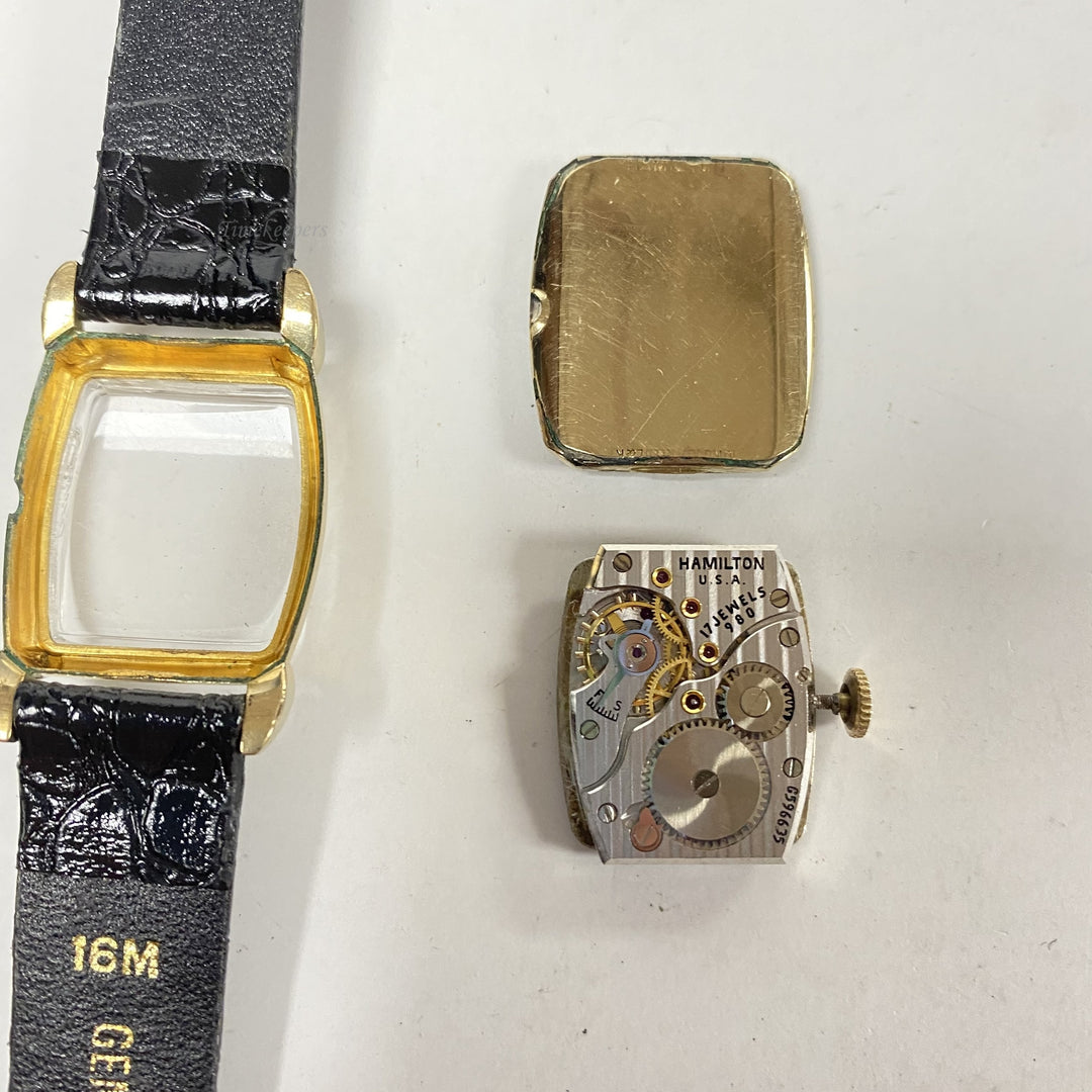 f551 Vintage Hamilton Mechanical Men's Wrist Watch 17 Jewels 10K Gold Filled