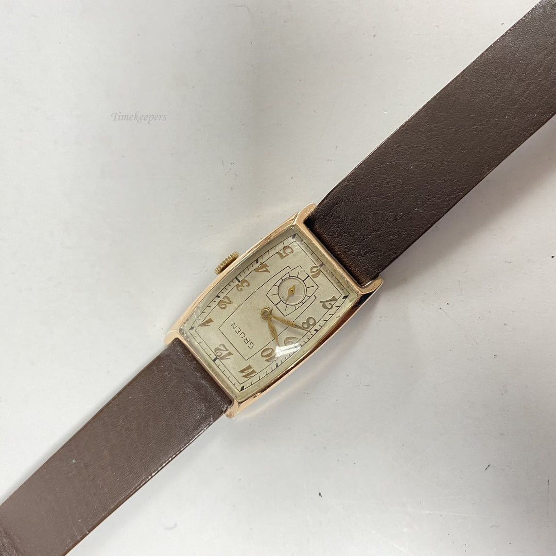 f553 Vintage Gruen Switzerland Mechanical Men's Wrist Watch 17Jewels