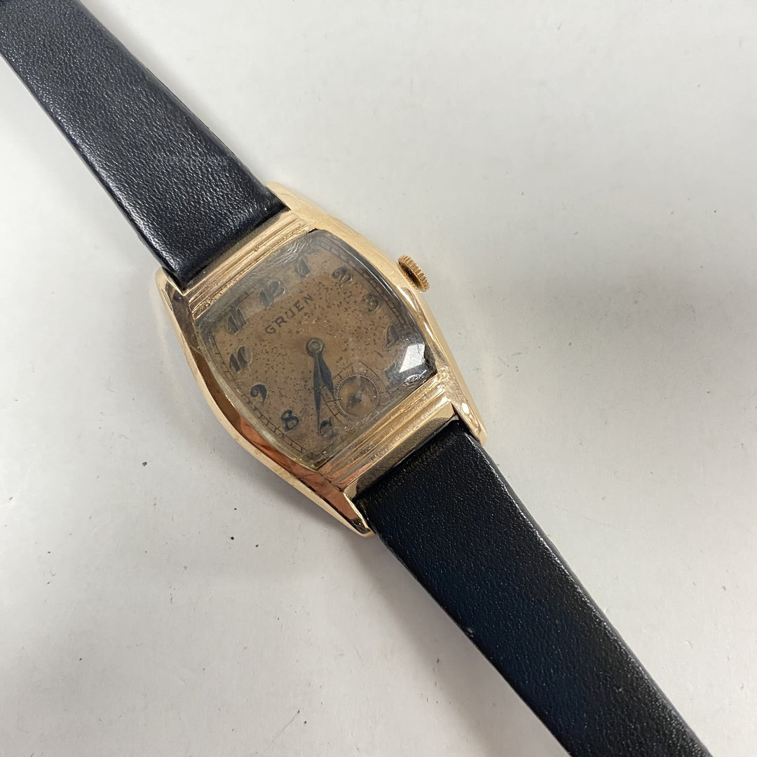 f554 Vintage Gruen Switzerland Mechanical Men's Wrist Watch 15Jewels