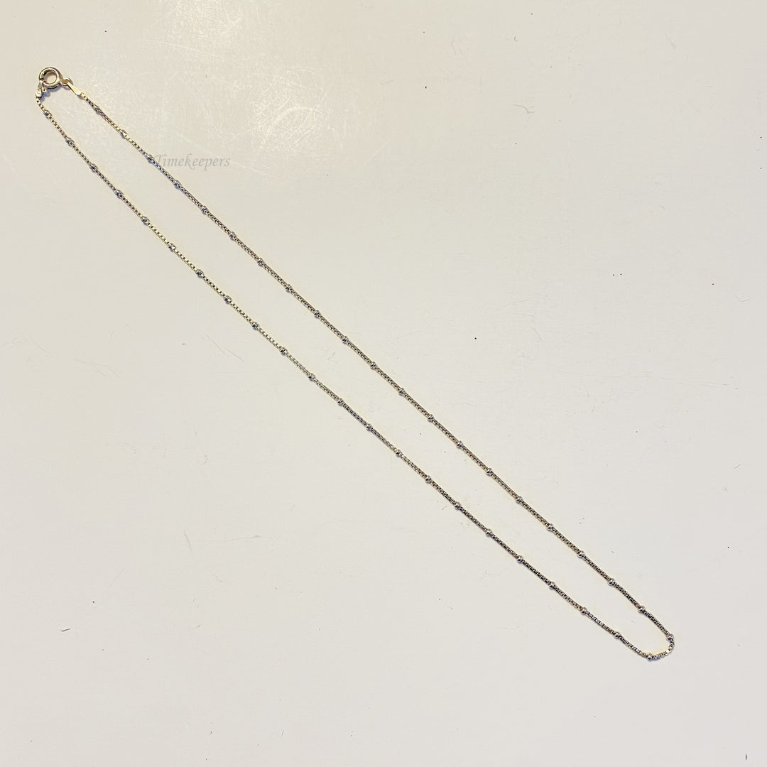 f588 Vintage Sterling Silver 925 Italy Box Chain Necklace 17"