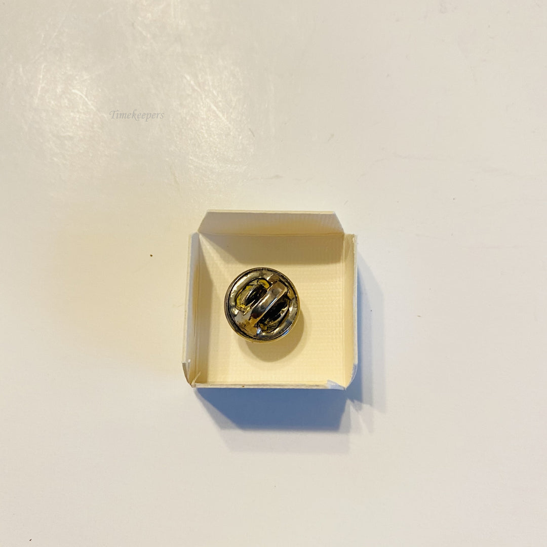 f603 Vintage Sterling Silver Brushed Finish Round Tie Tack