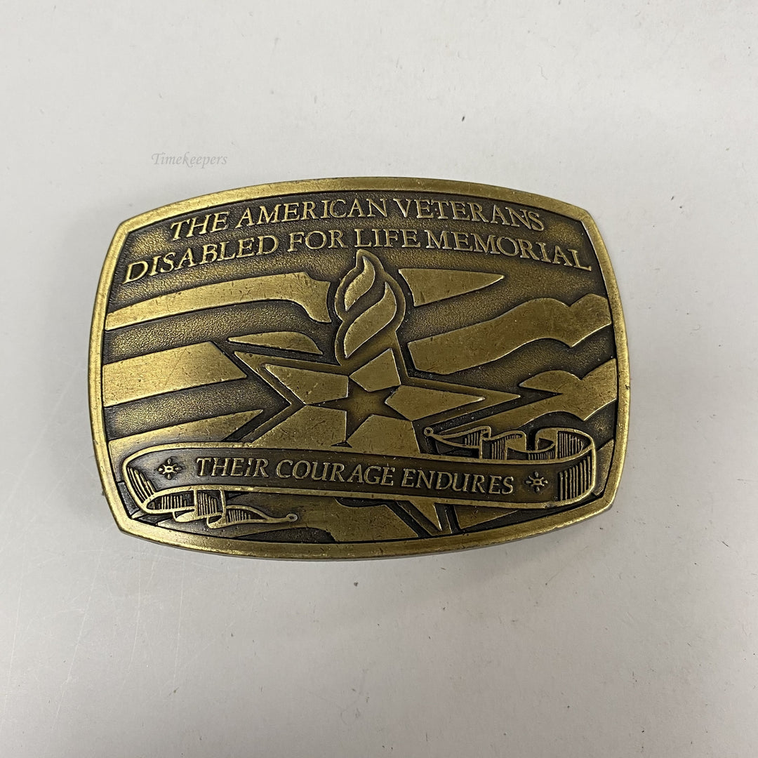 f613 Vintage Gold Tone Limited Edition Belt Buckle The American Veterans