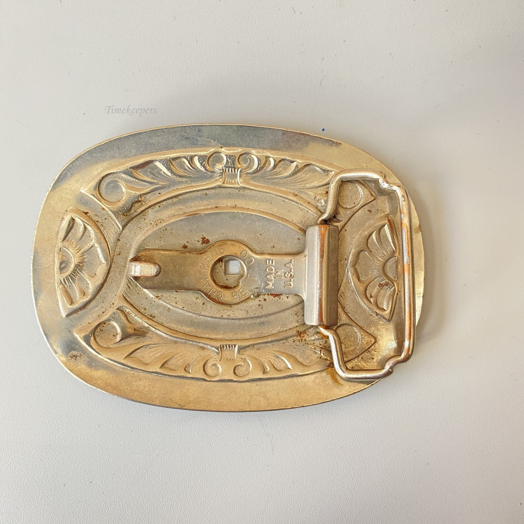 f667 Vintage Silver Tone Metal Limited Edition Men's Belt Buckle Made in USA