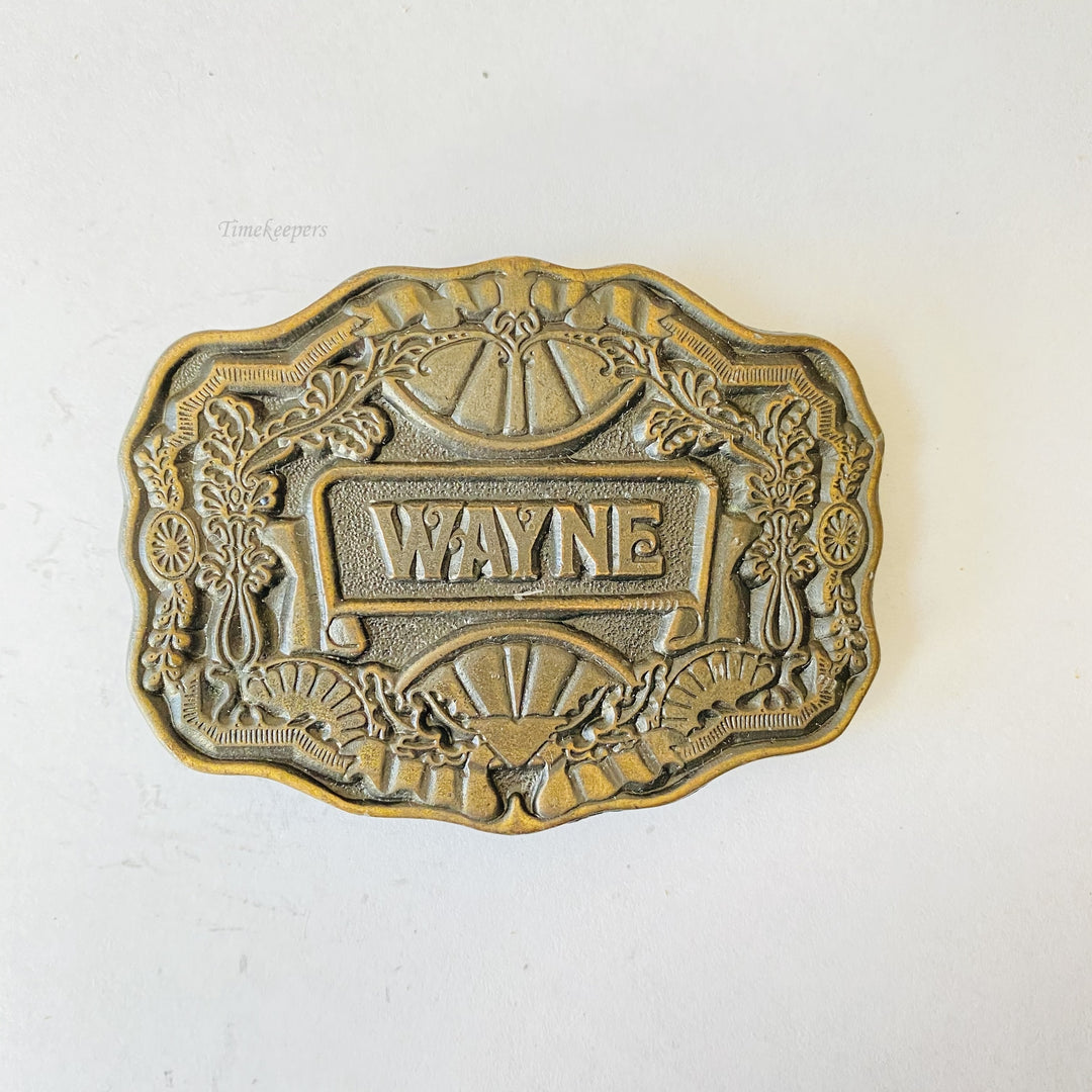 f680 Vintage Silver Tone Limited Edition Men's Belt Buckle Wayne