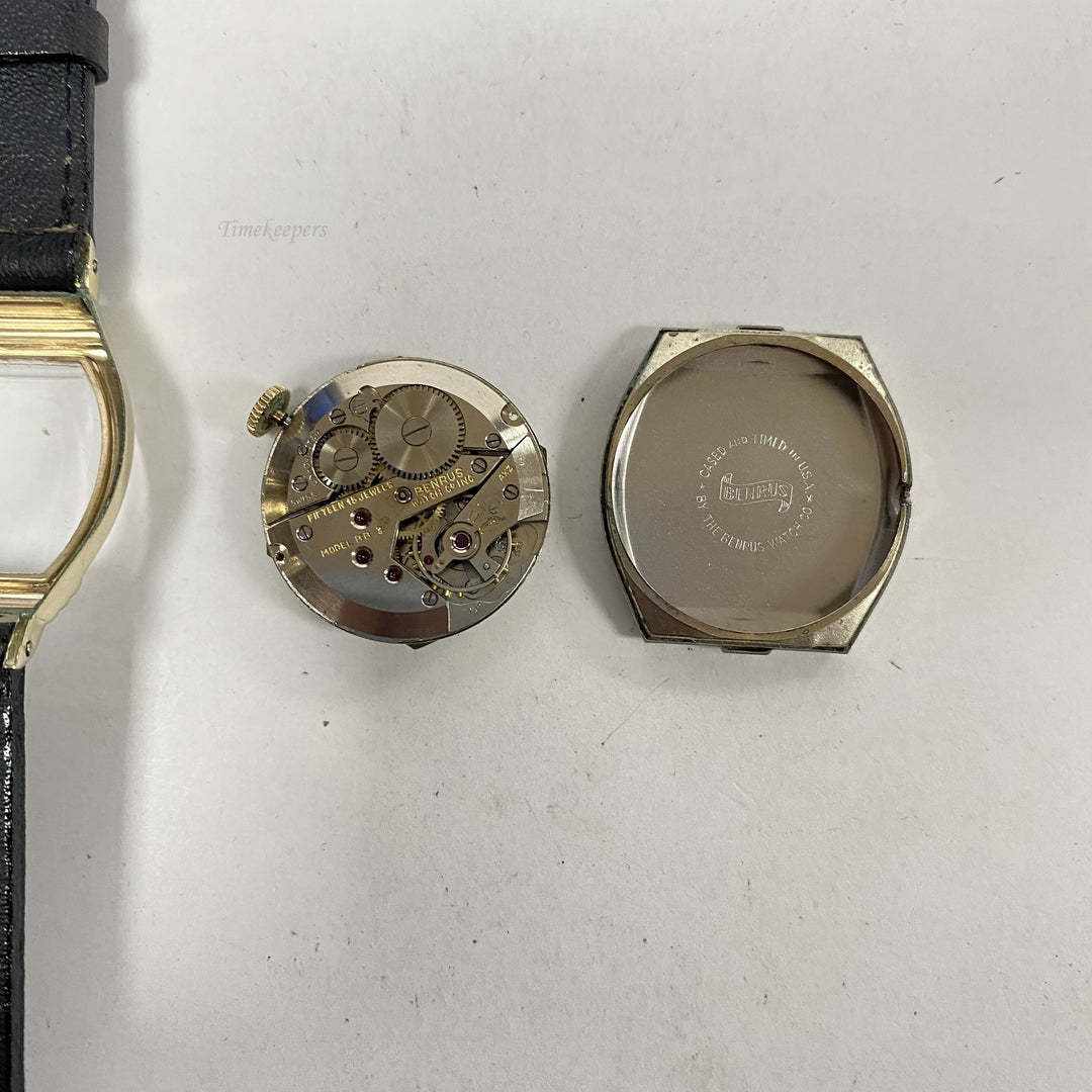 f749 Vintage Benrus Swiss Men's Wrist Watch Stainless steel 10K RGP Bezel 15J