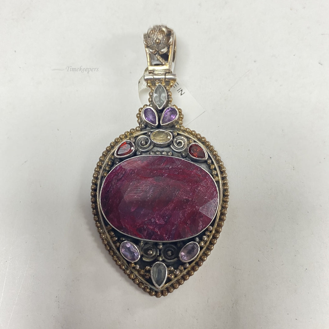 f760 Sterling Silver Pendant Signature Collection Samuel B Gemstone Eudialyte