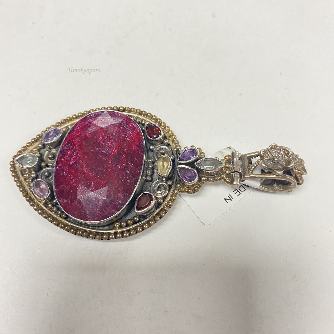 f760 Sterling Silver Pendant Signature Collection Samuel B Gemstone Eudialyte