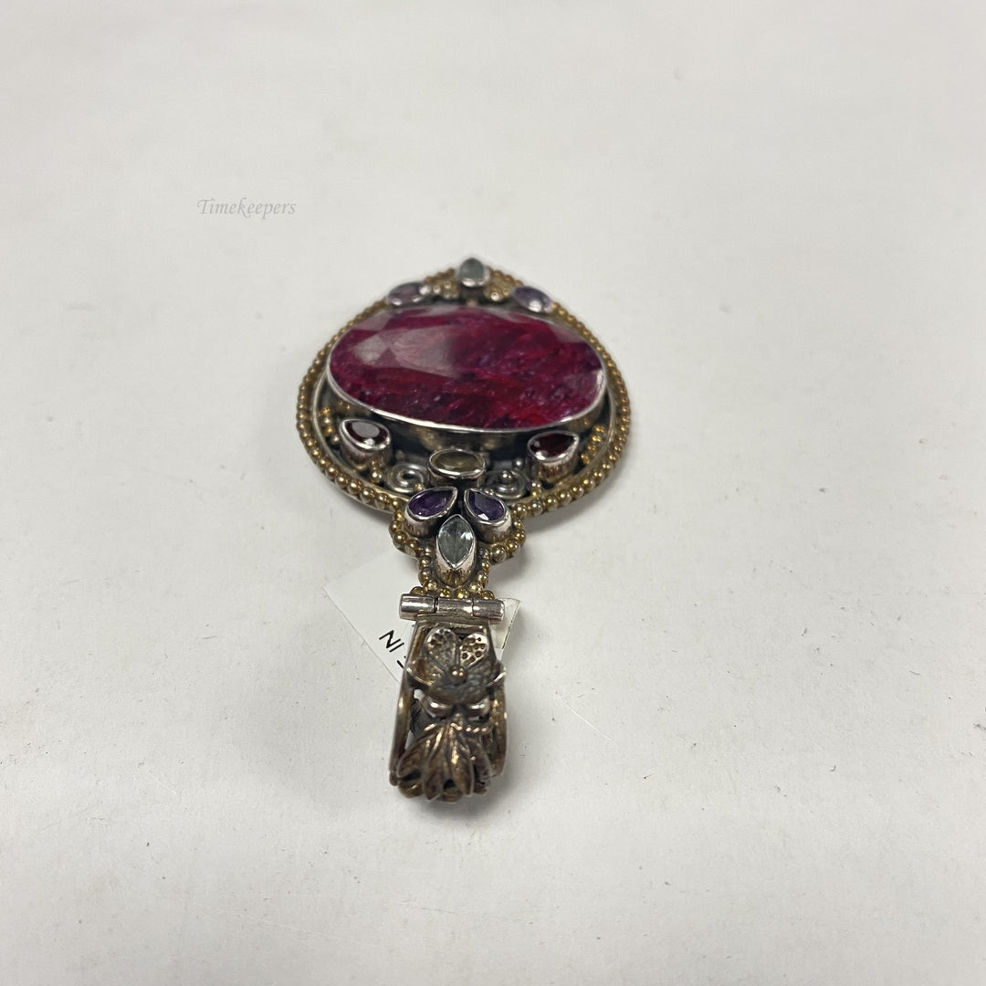 f760 Sterling Silver Pendant Signature Collection Samuel B Gemstone Eudialyte