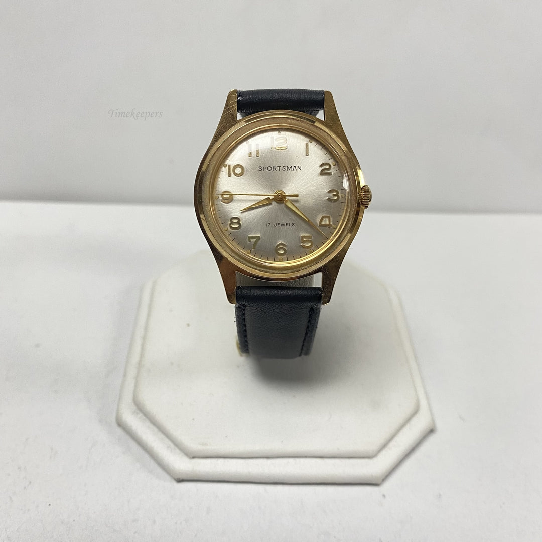 f765 Vintage Sportsman Mechanical Men's Wrist Watch Stainless Steel 17 Jewels