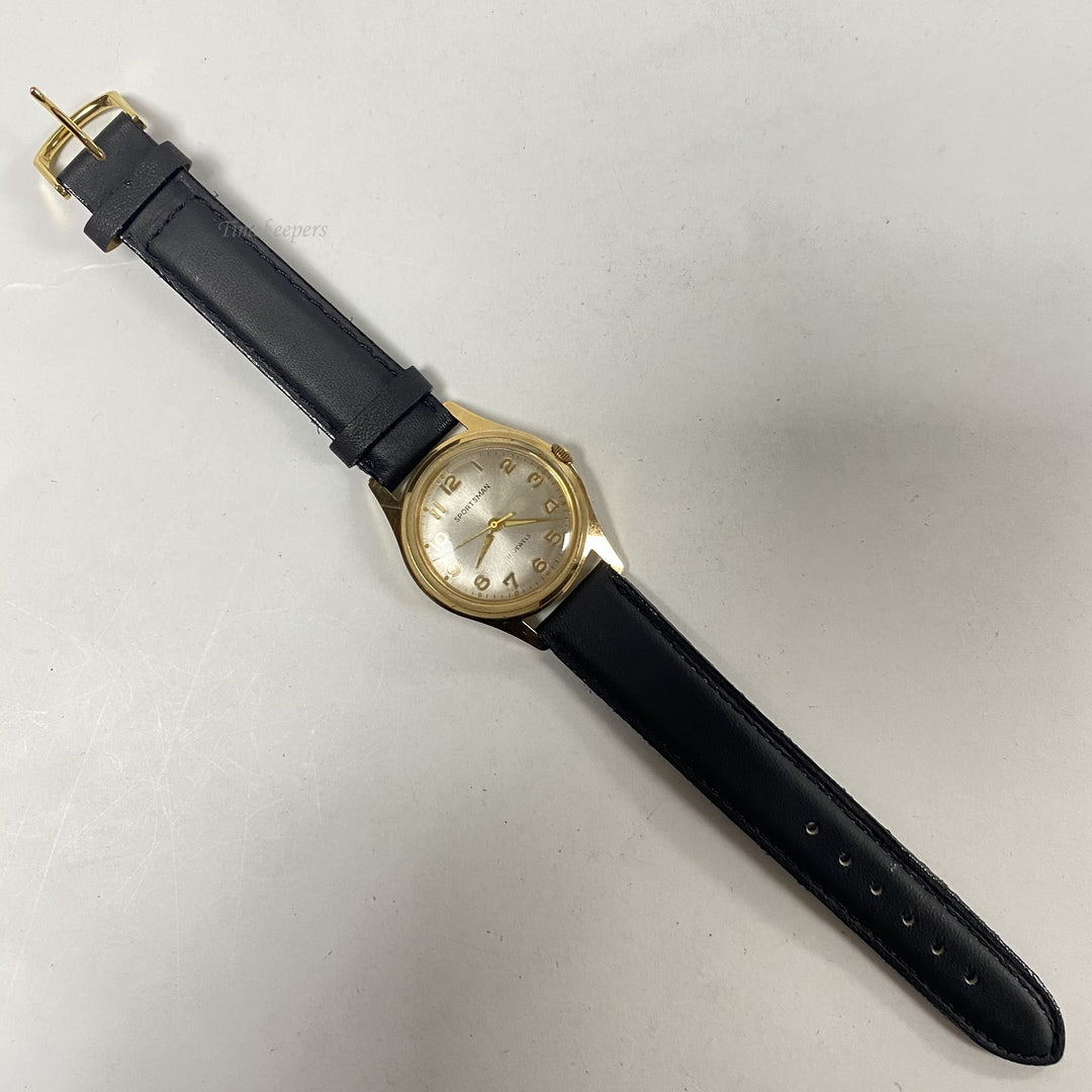 f765 Vintage Sportsman Mechanical Men's Wrist Watch Stainless Steel 17 Jewels