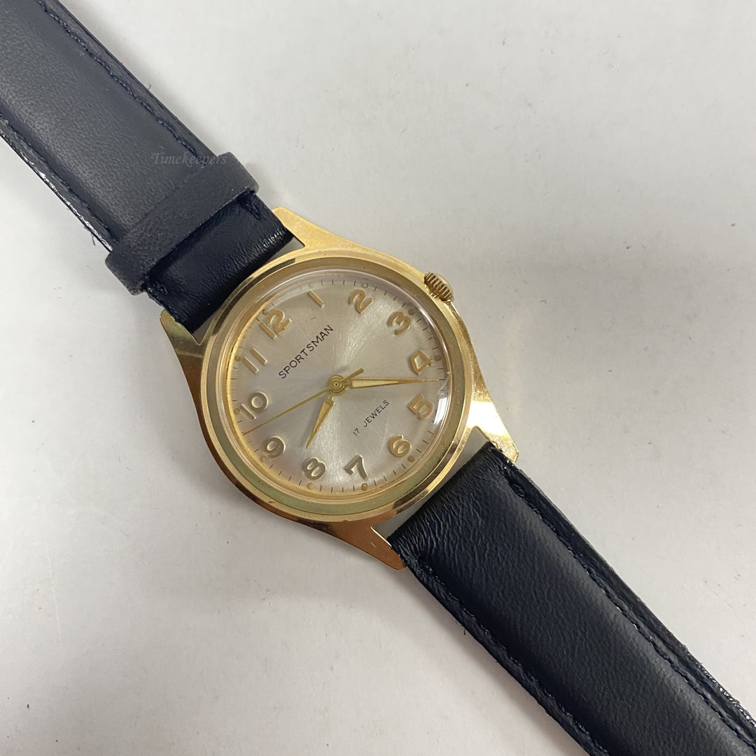 f765 Vintage Sportsman Mechanical Men's Wrist Watch Stainless Steel 17 Jewels