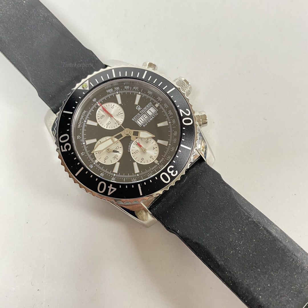 f787 Revue Thommen Automatic Swiss Made Tachymetre Stainless Men's Wrist Watch