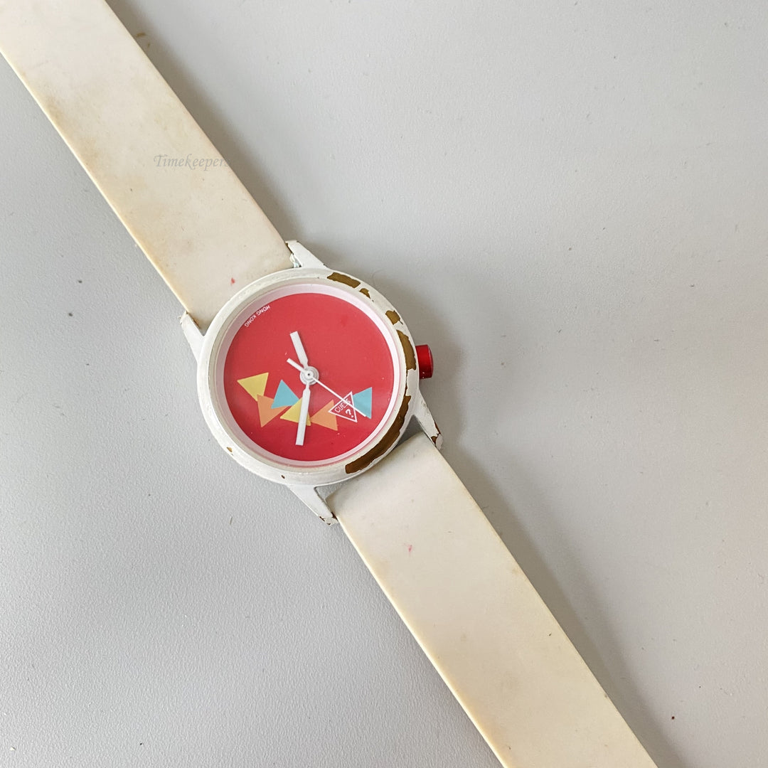 f823 Vintage Cuess Hong Kong Unisex Wrist Watch Stainless Steel Water Resistant