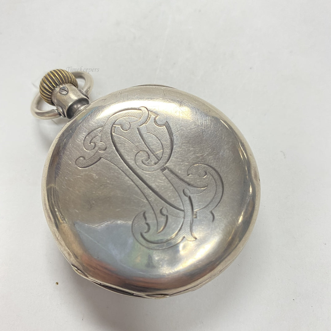 f904 Antique American Waltham Silver Tone Mechanical Pocket Watch