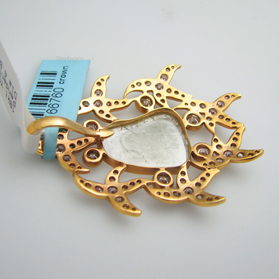 g057 Beautiful 18k Yellow Gold Diamond Pendant