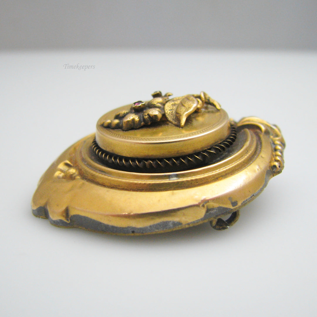 g083 Gorgeous Gold Filled Brooch / Pin