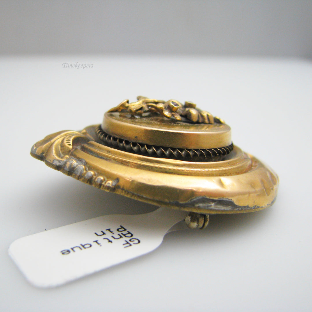 g083 Gorgeous Gold Filled Brooch / Pin