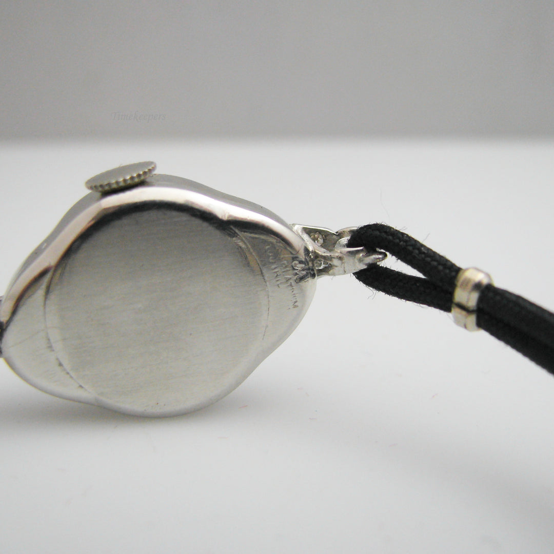 g118 Beautiful Platinum Elgin Diamond Watch