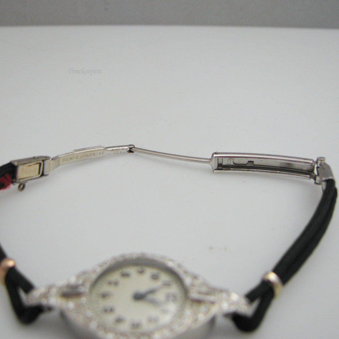 g118 Beautiful Platinum Elgin Diamond Watch