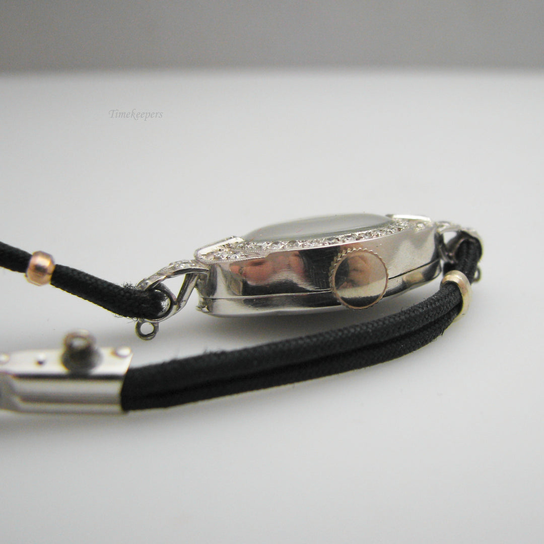 g118 Beautiful Platinum Elgin Diamond Watch