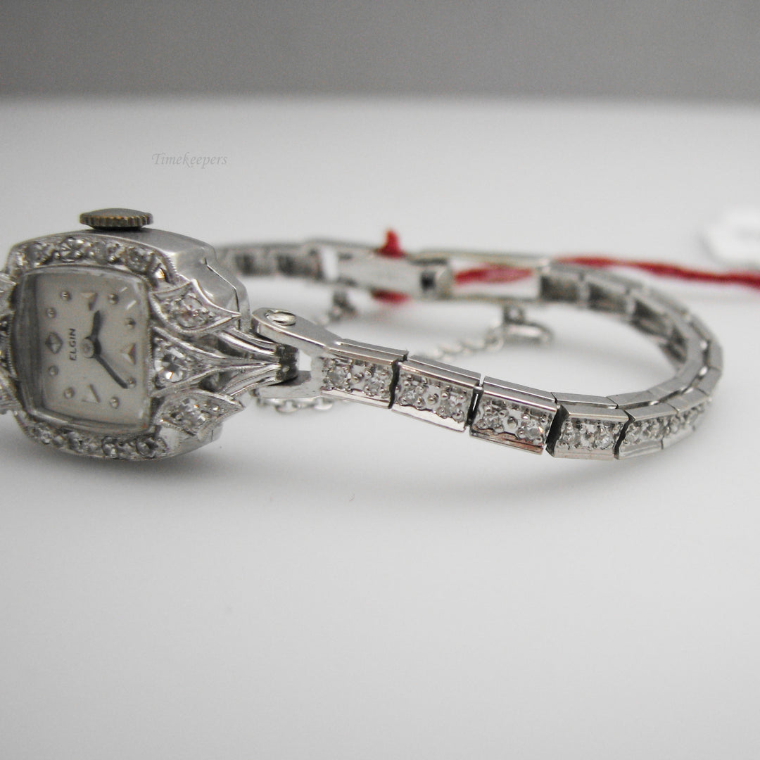 g123 Pretty 14k White Gold Women's Diamond Hamilton Watch