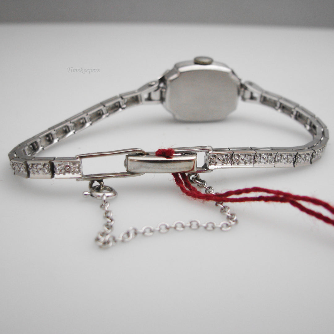 g123 Pretty 14k White Gold Women's Diamond Hamilton Watch