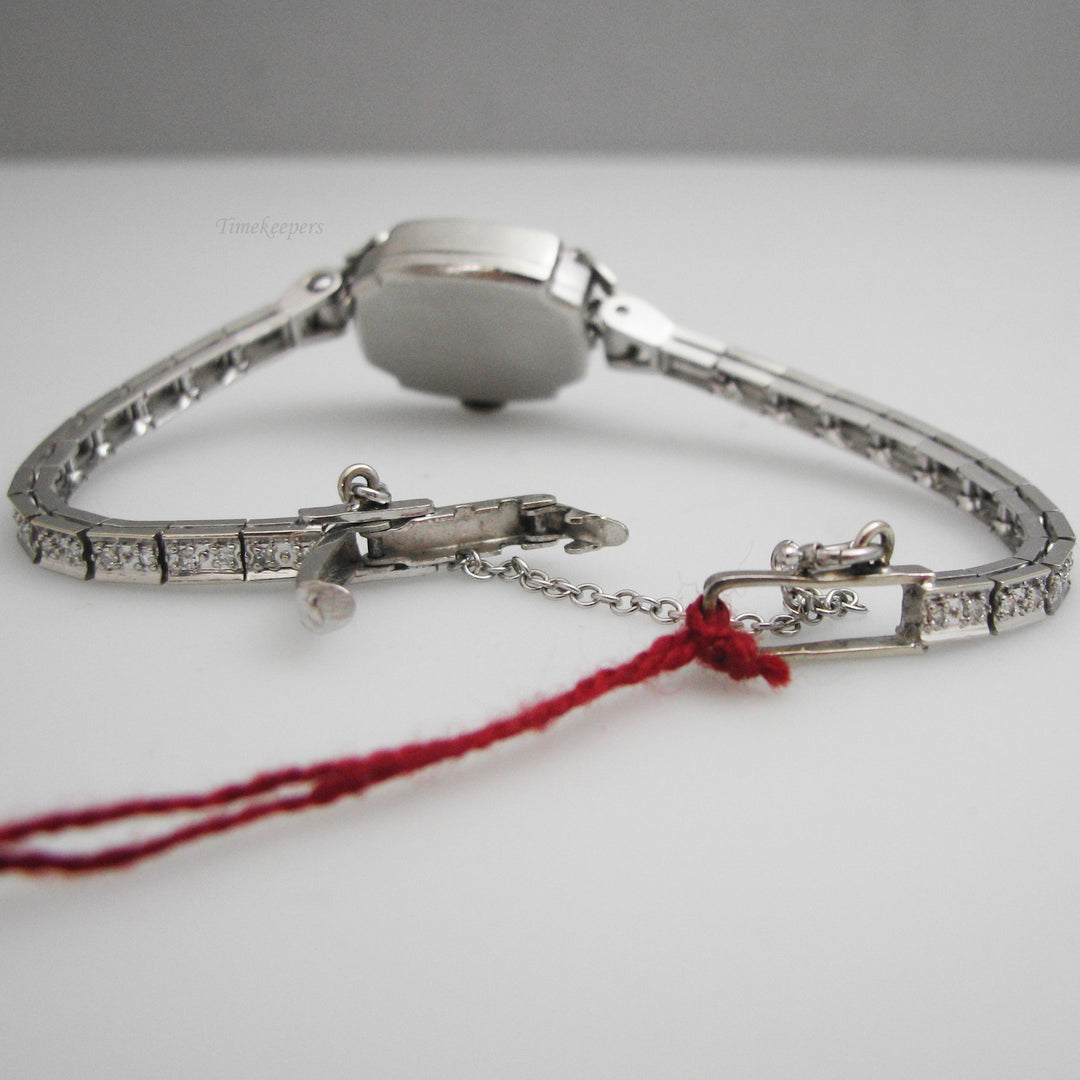 g123 Pretty 14k White Gold Women's Diamond Hamilton Watch