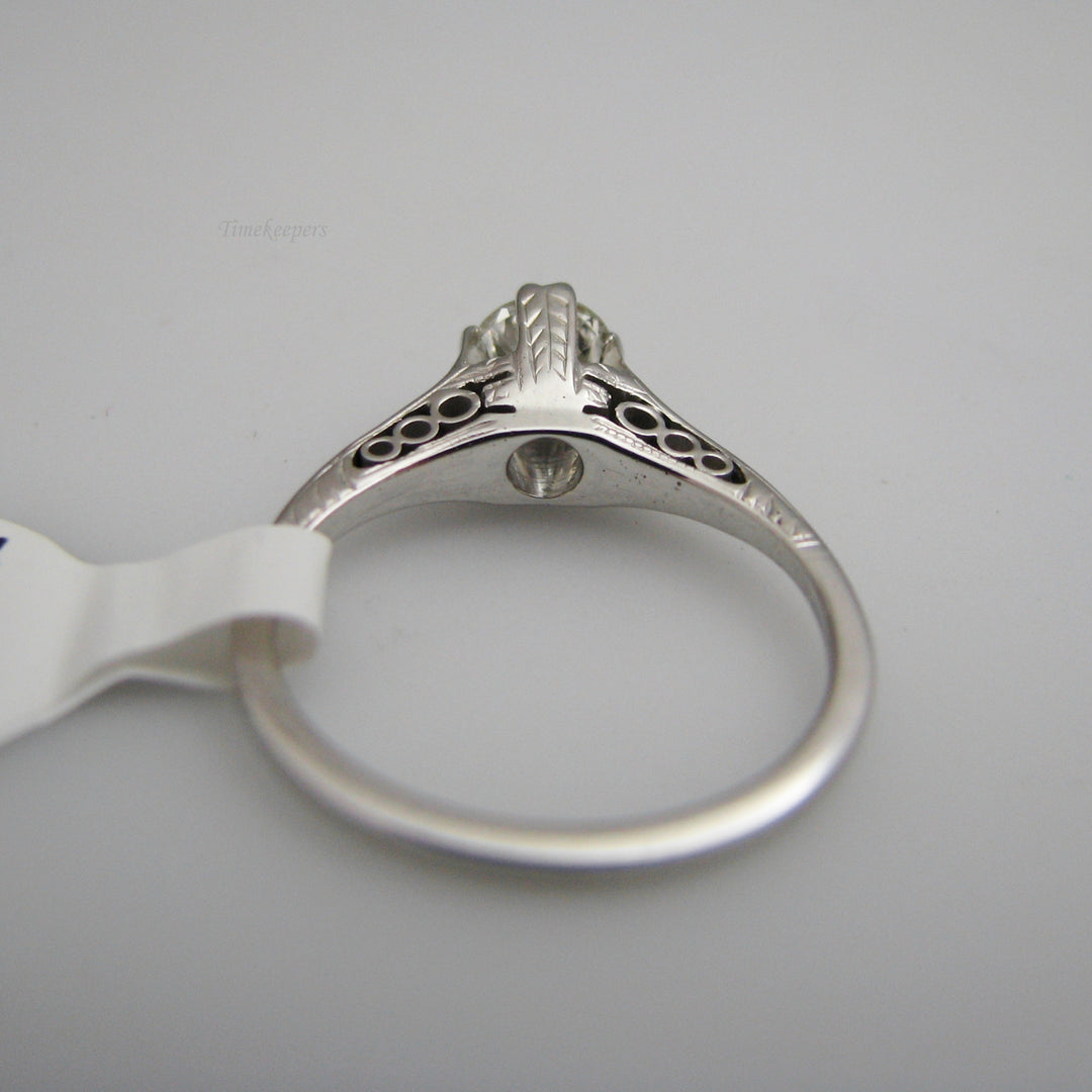 g125 Elegant 14k White Gold Diamond Engagement Ring