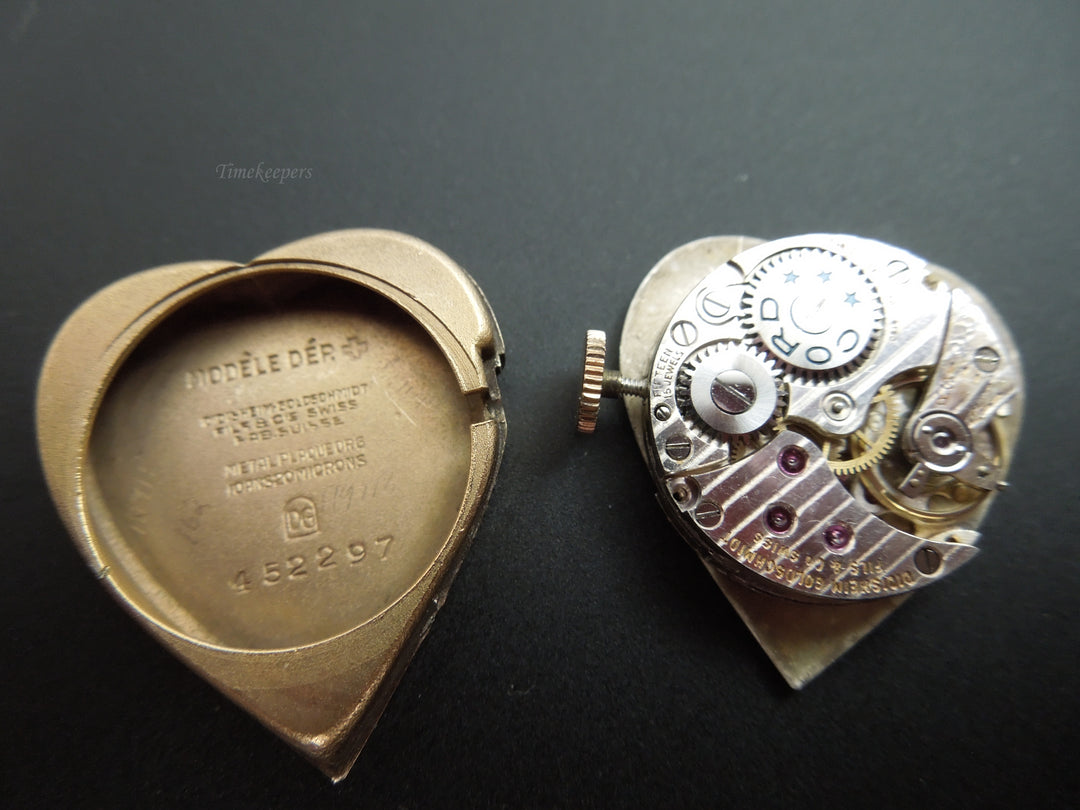 g371 Beautiful 1940/50's Gold Plated Nurse's Watch Pin