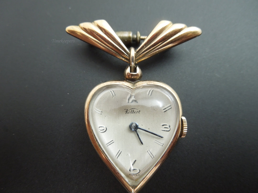 g371 Beautiful 1940/50's Gold Plated Nurse's Watch Pin