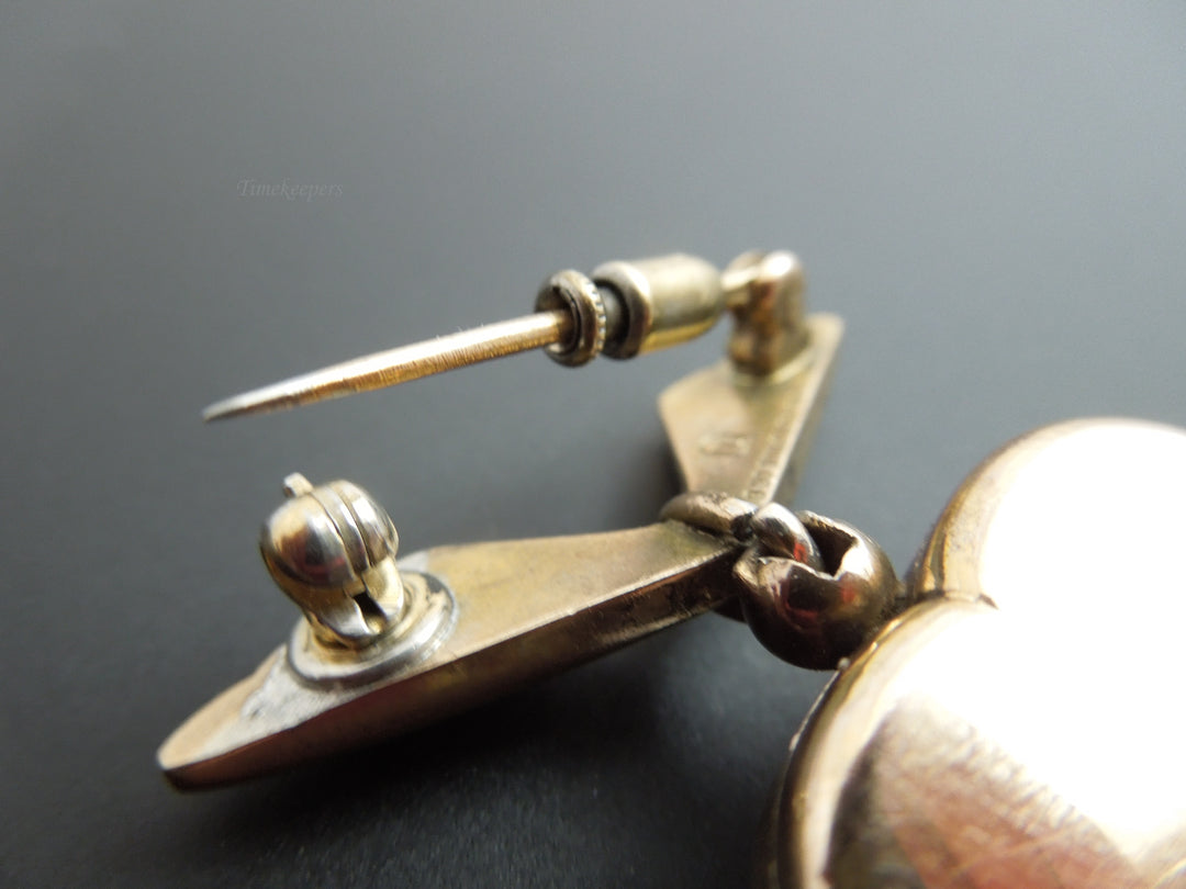 g371 Beautiful 1940/50's Gold Plated Nurse's Watch Pin