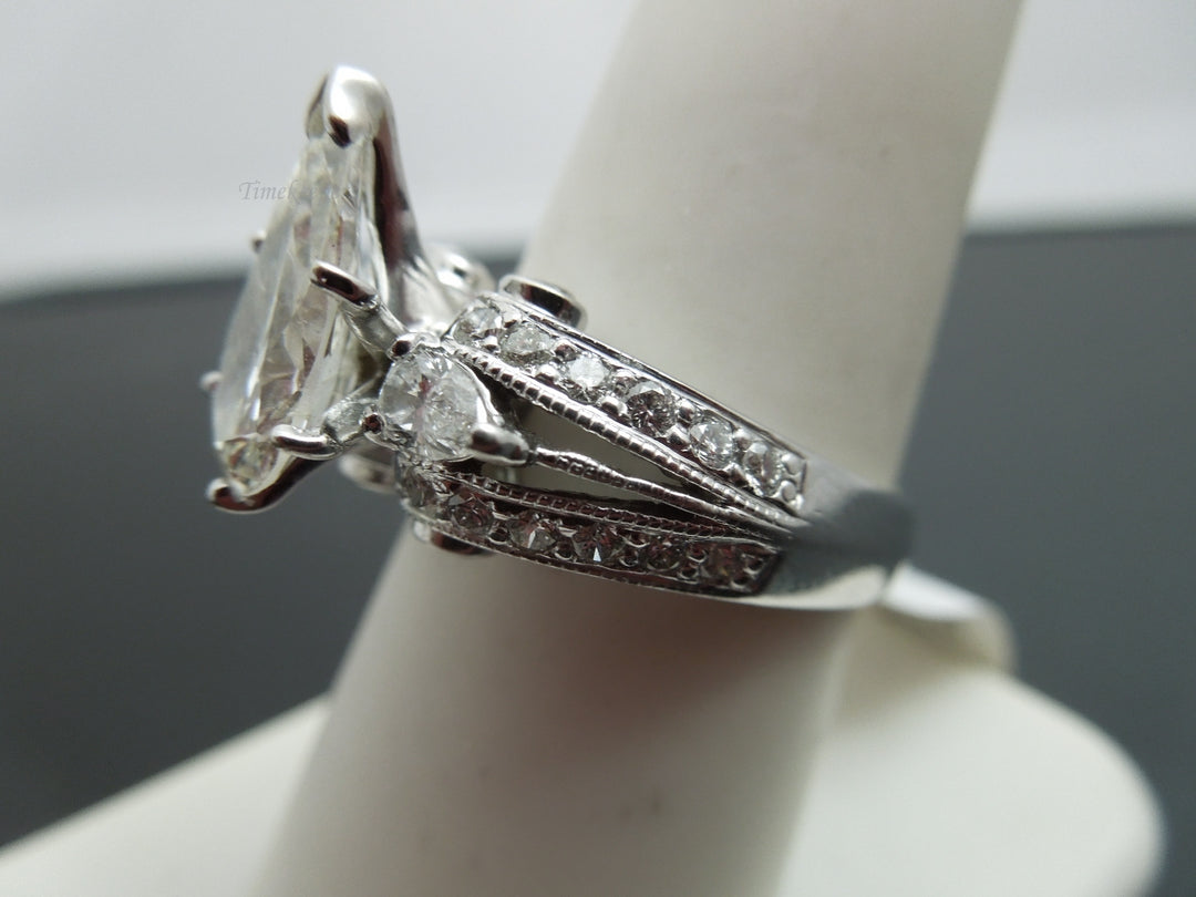 g474 Stunning 14kt White Gold GIA Certified 2.79tcw Diamond Wedding Ring