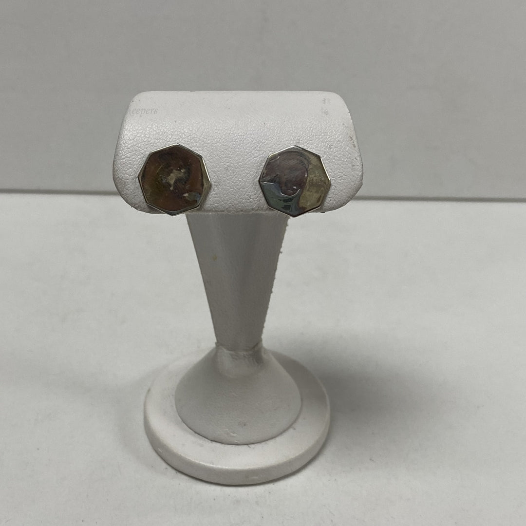 m081 Vintage Sterling Silver Screw Back Earrings