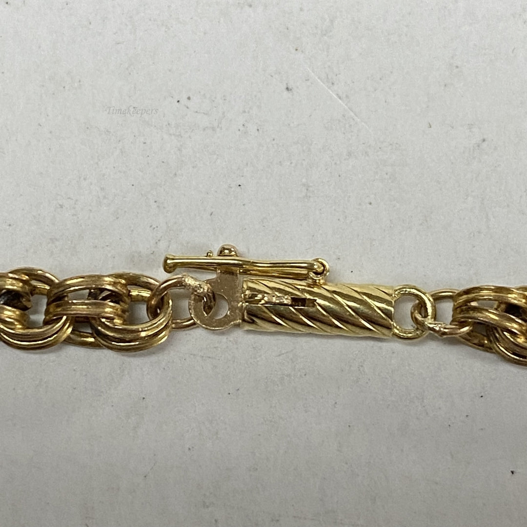 m092 Vintage 9K Yellow Gold Link Chain Necklace 18" long