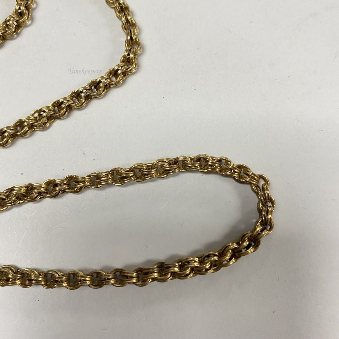 m092 Vintage 9K Yellow Gold Link Chain Necklace 18" long