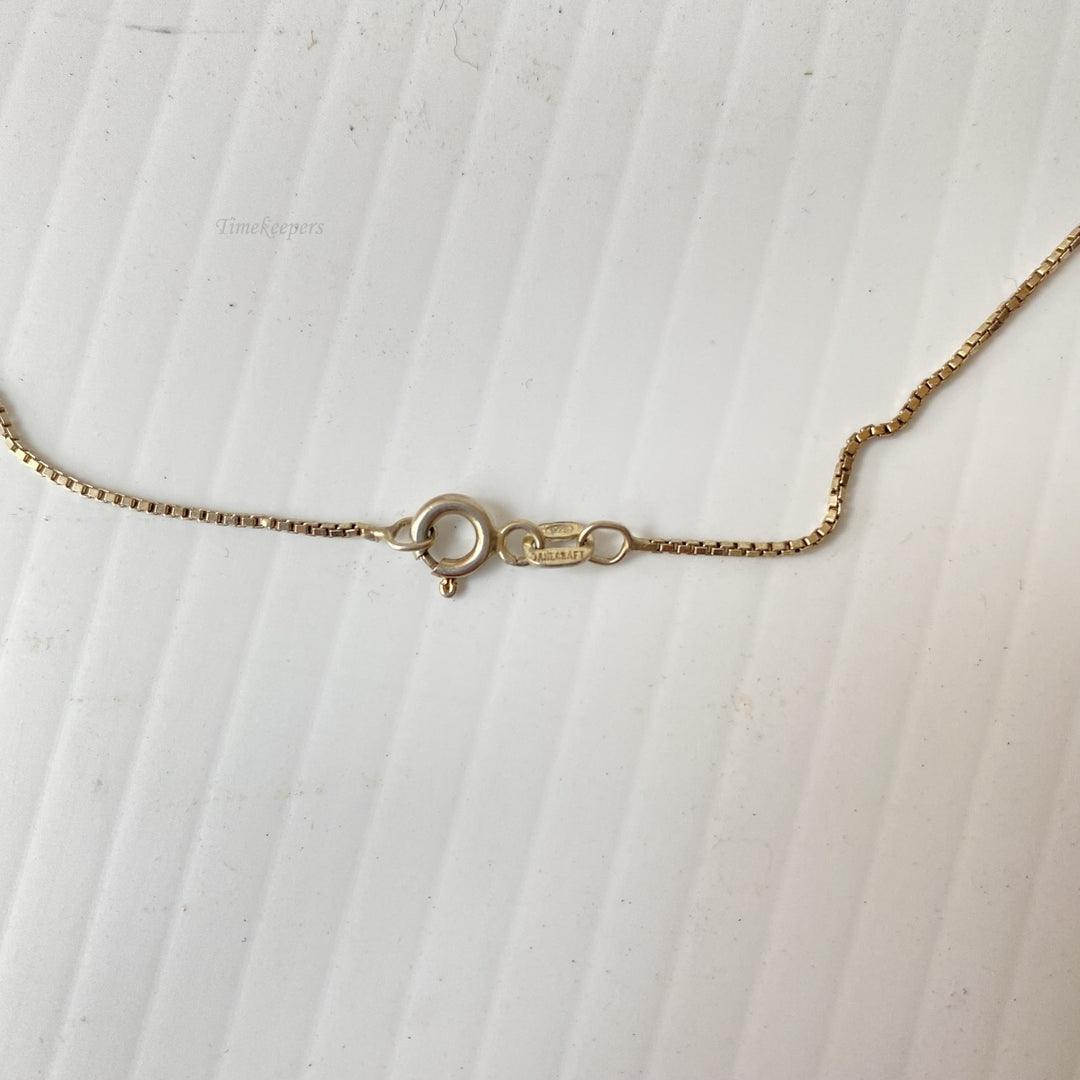 m093 Vintage 20" Sterling Silver Box Link Chain Necklace