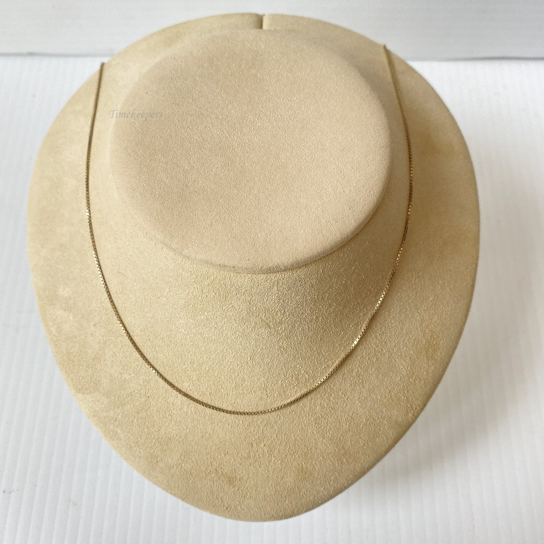 m093 Vintage 20" Sterling Silver Box Link Chain Necklace