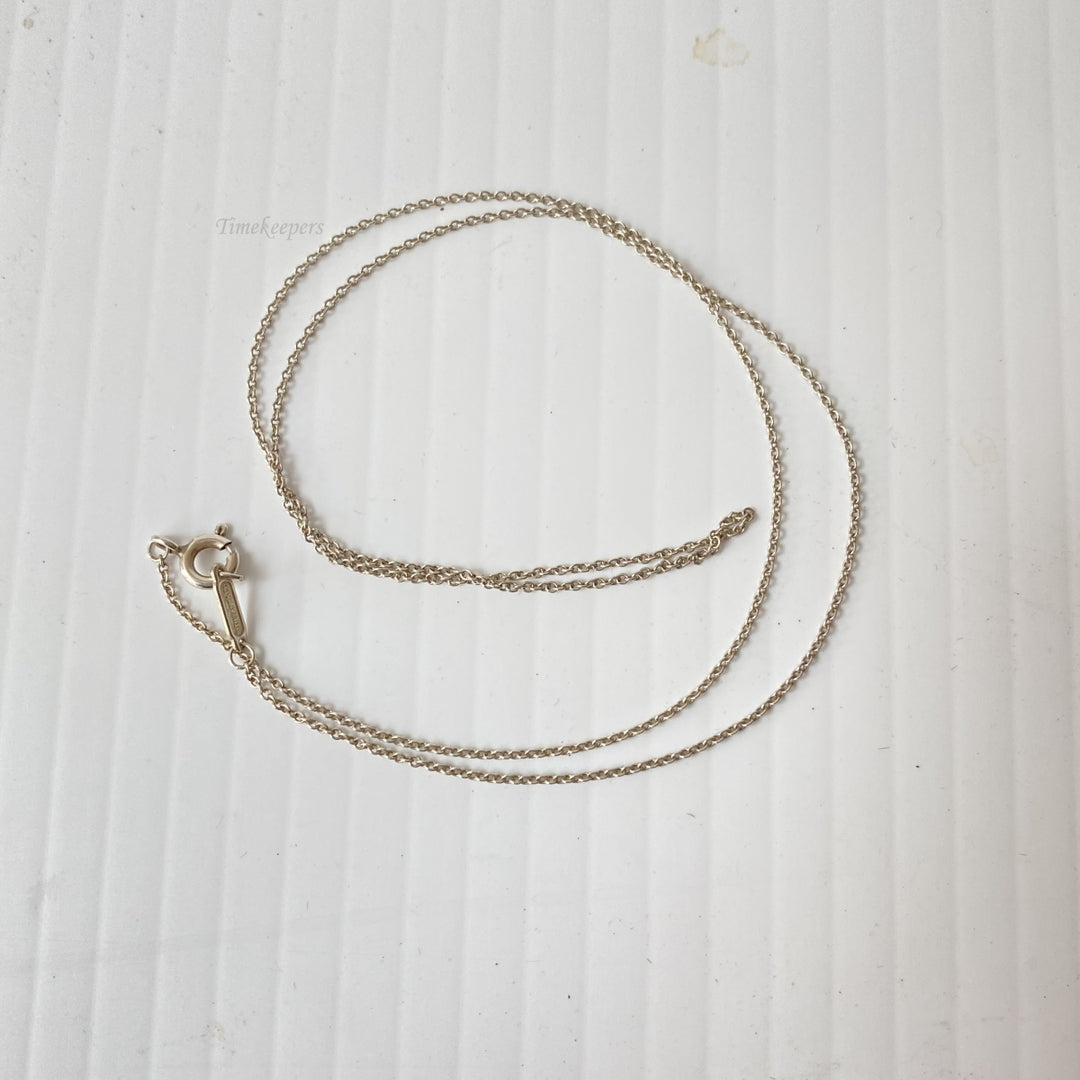 m096 Vintage Sterling Silver Link Chain Necklace 18"