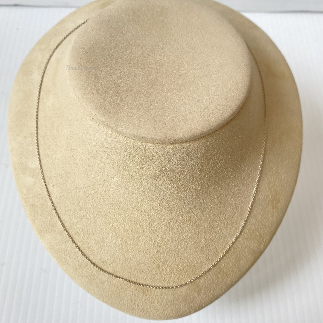 m096 Vintage Sterling Silver Link Chain Necklace 18"