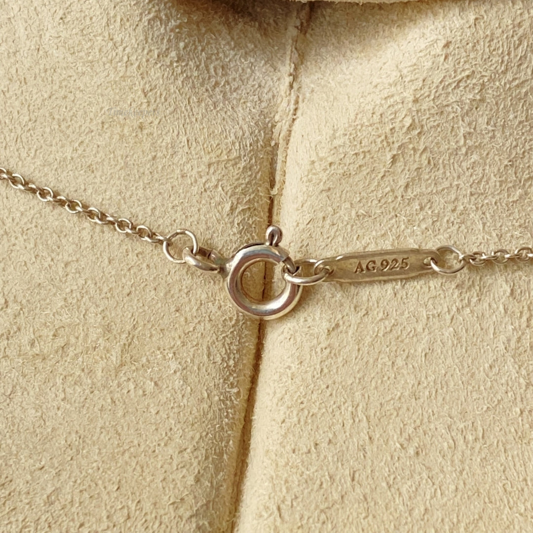 m096 Vintage Sterling Silver Link Chain Necklace 18"